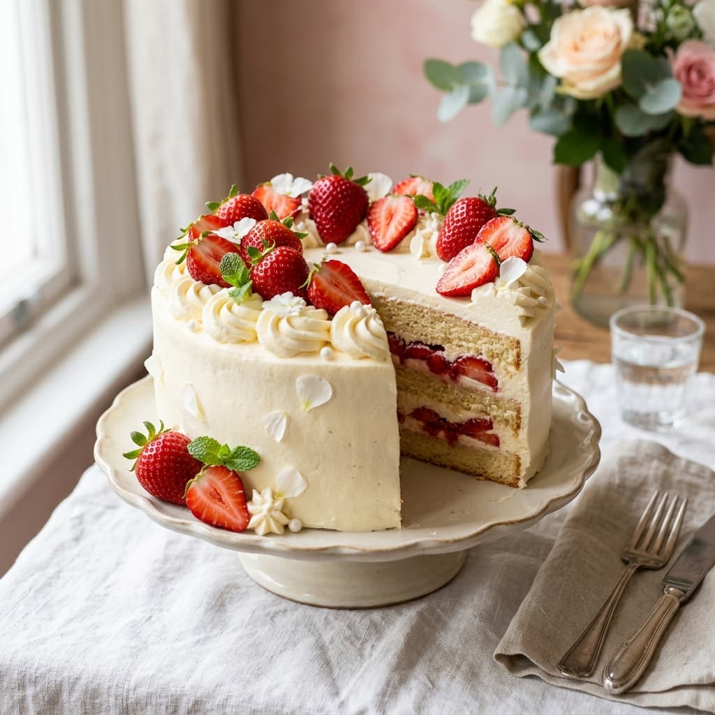 Strawberry Cream Cake